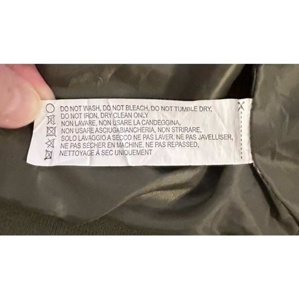 Thread & Supply Military Bomber Olive Green Coat Jacket Women's XL Full Zip - Picture 4 of 11